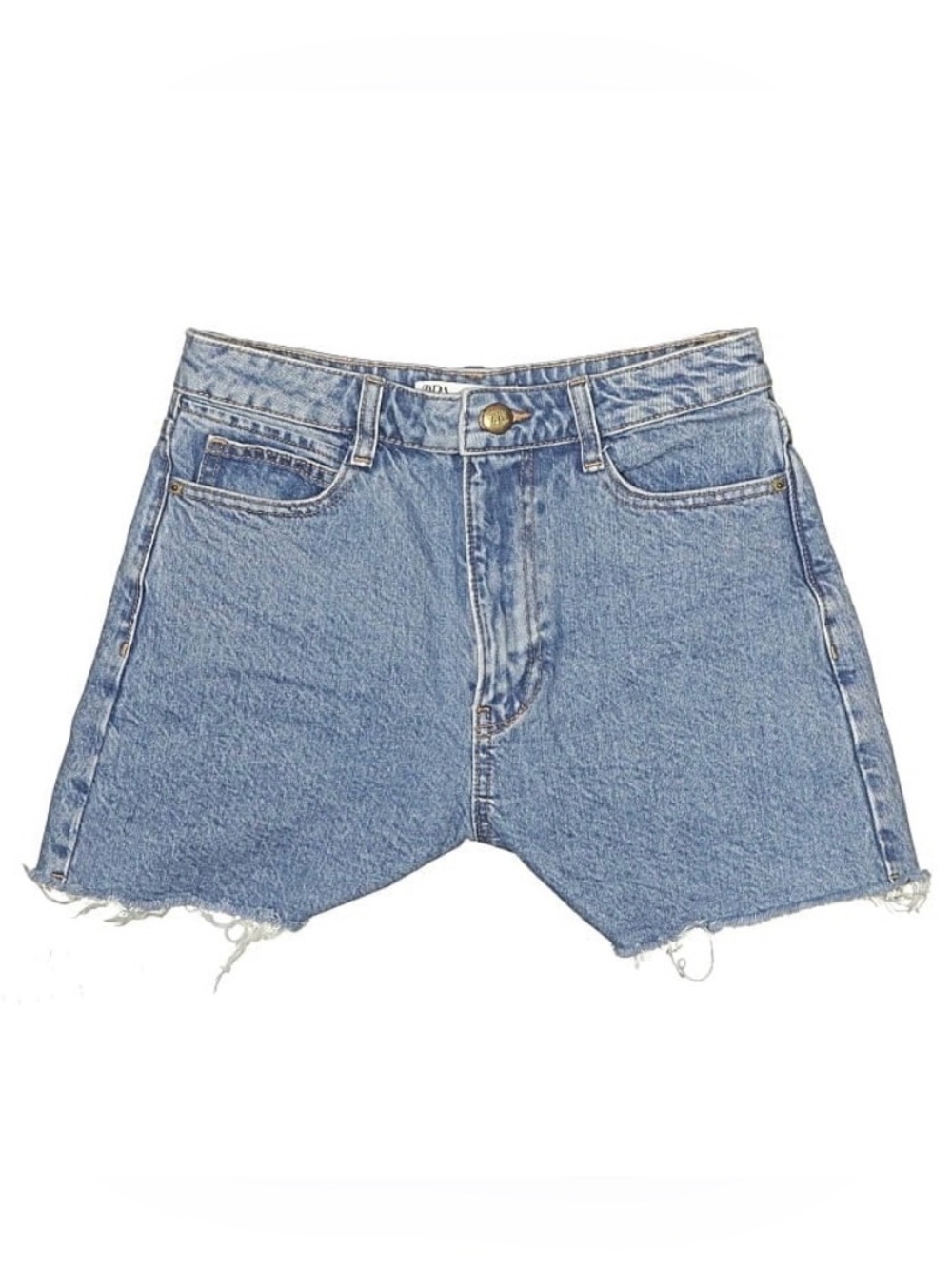 ZARA Blue Denim High Wasted Cutoff Shorts